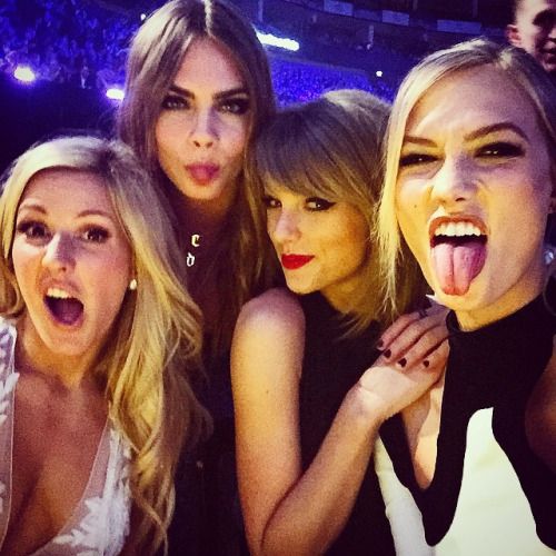 Taylor Swift with her friends during a hen party