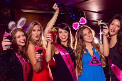 Girls Clubbing at a Hen Party