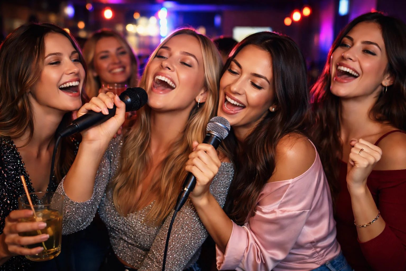 Girls’ night giggles in full flow