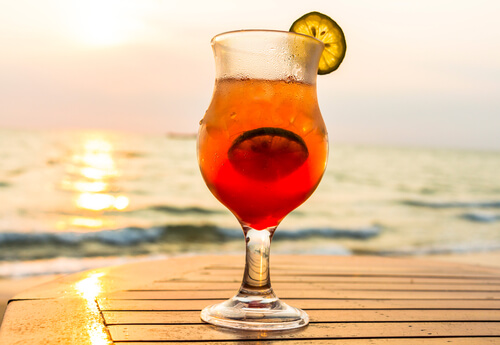 Sex on the beach cocktail