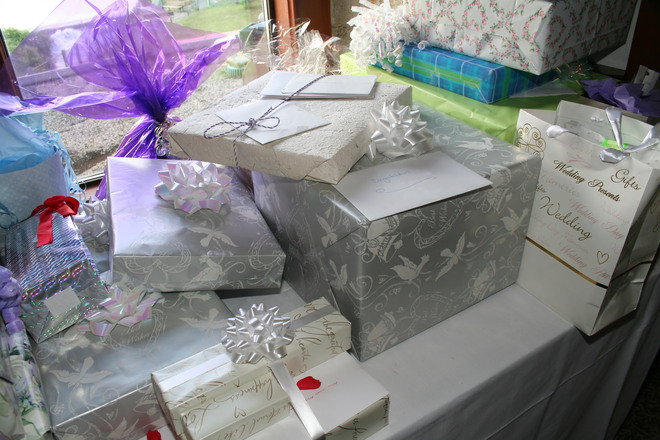 Presents on a table