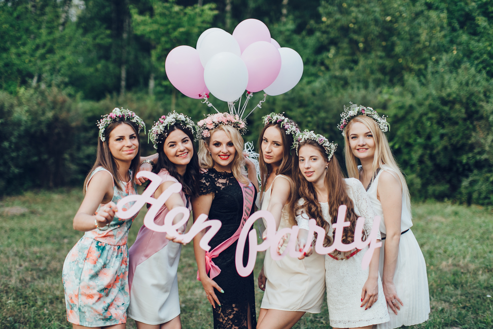 Bride and friends celebrate their unique hen party
